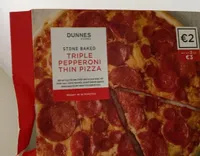 Triple pepperoni thin pizza