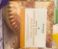 Chicken and mushroom pastry pies