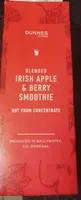 Blended Irish apple and berry smootie