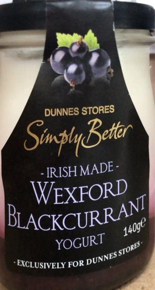 Irish made Wexford Blackcurrant Yogurt