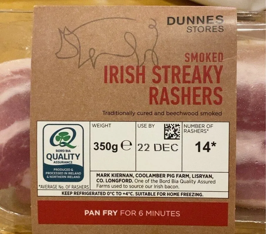 Irish Streaky Rashers