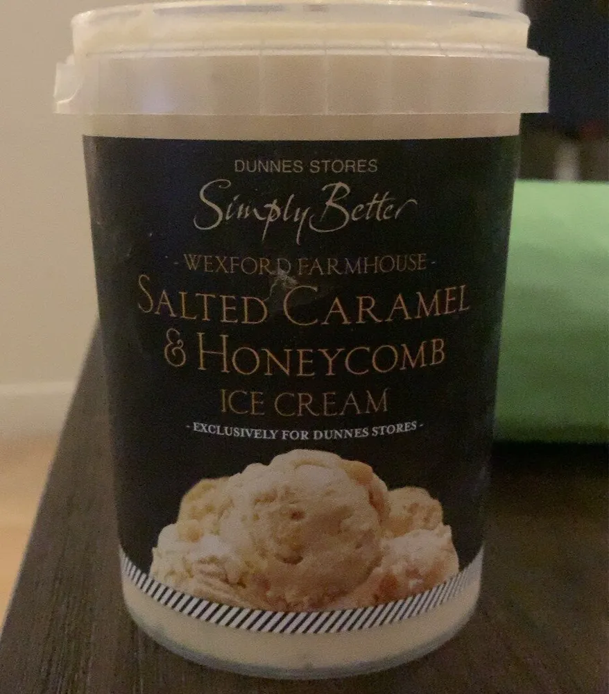 Salted caramel and honeycomb ice cream