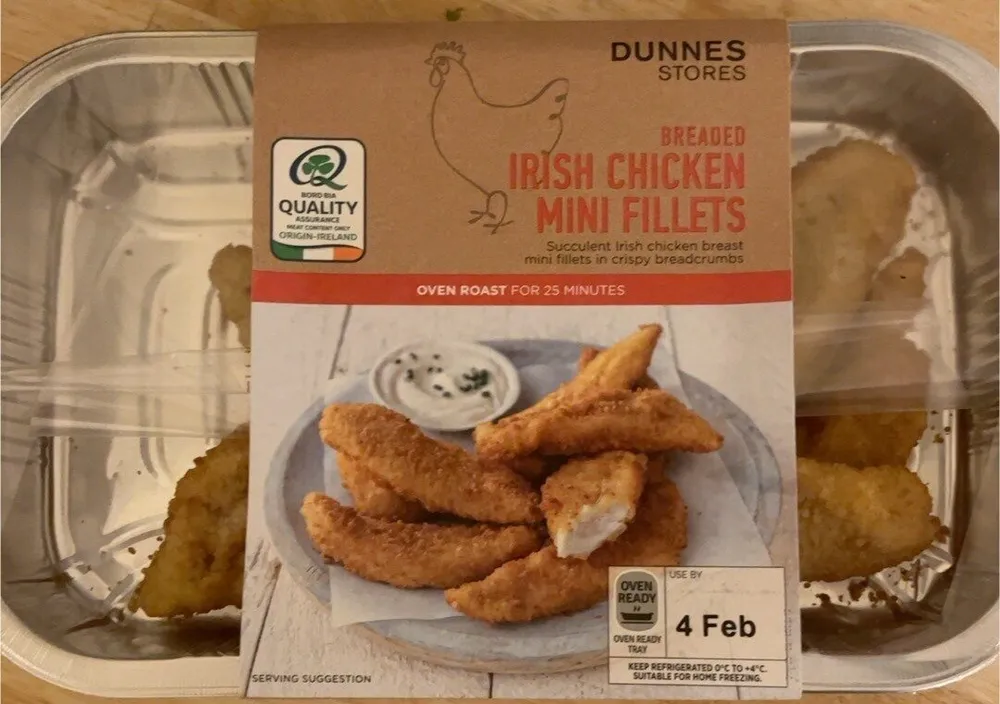 Breaded Irish chicken mini fillets