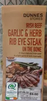 Irish Beef garlic and herb rib eye steak on the bone