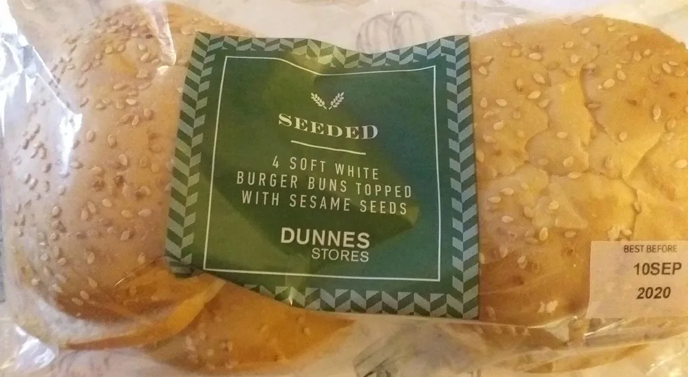 Burger buns topped with sesame seeds