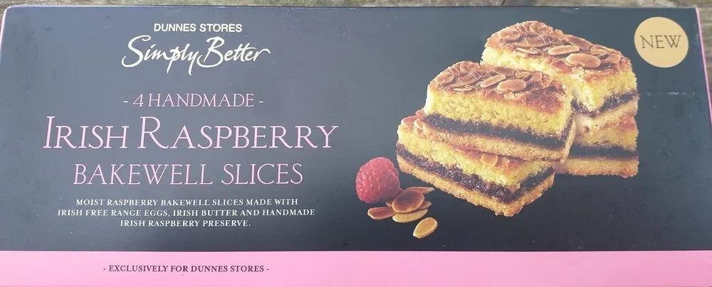 Irish raspberry bakewell slices