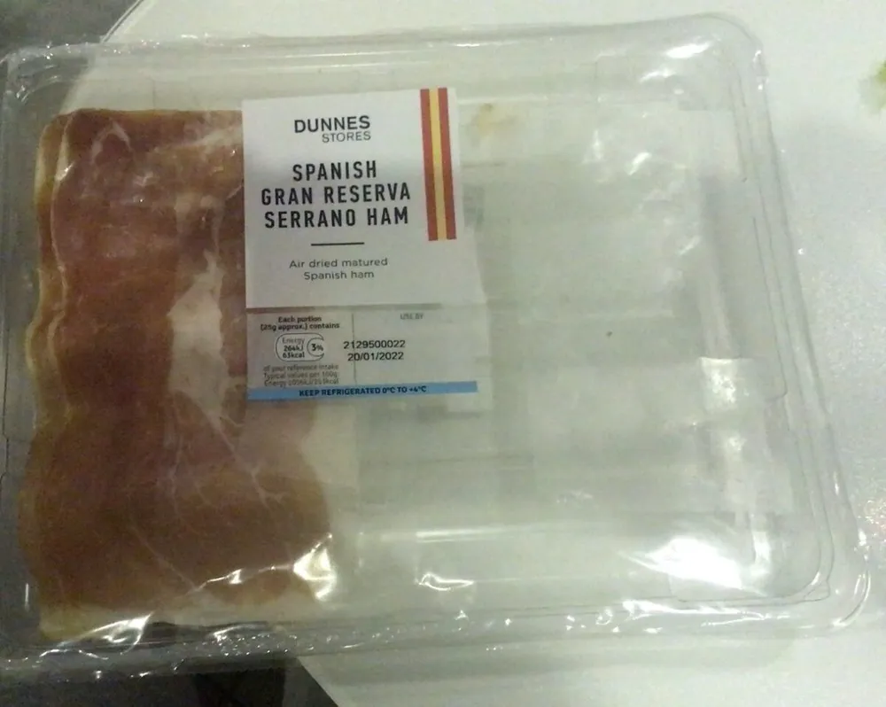 Spanish gran reserva serrano ham
