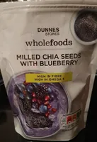 Milled chia seeds with blueberry