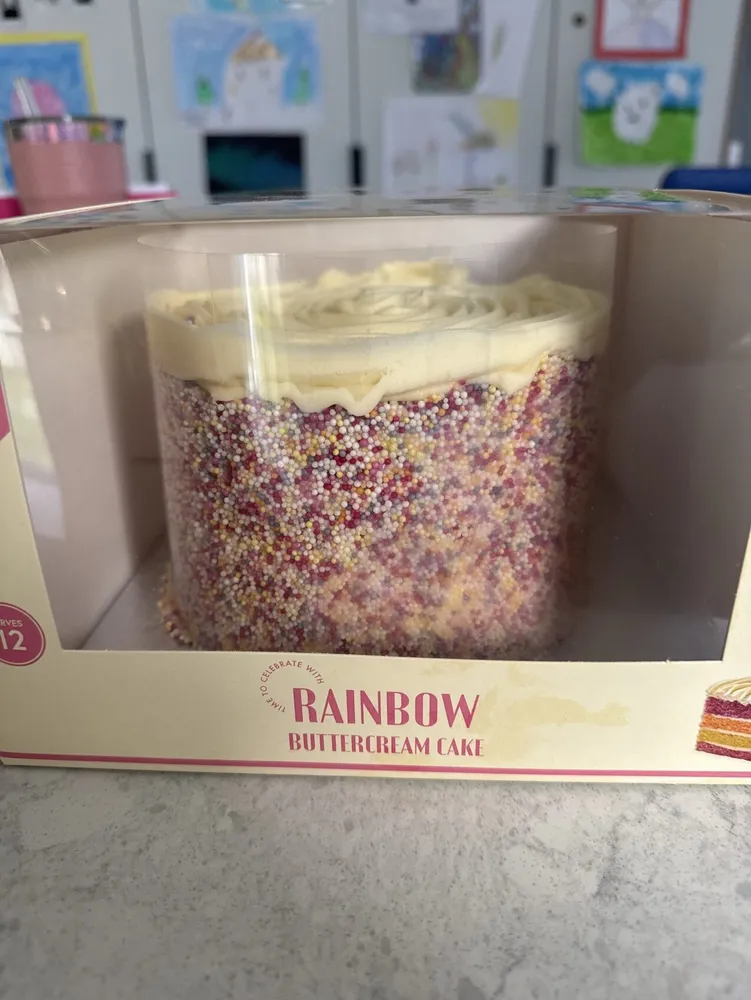 Rainbow Buttercream Cake