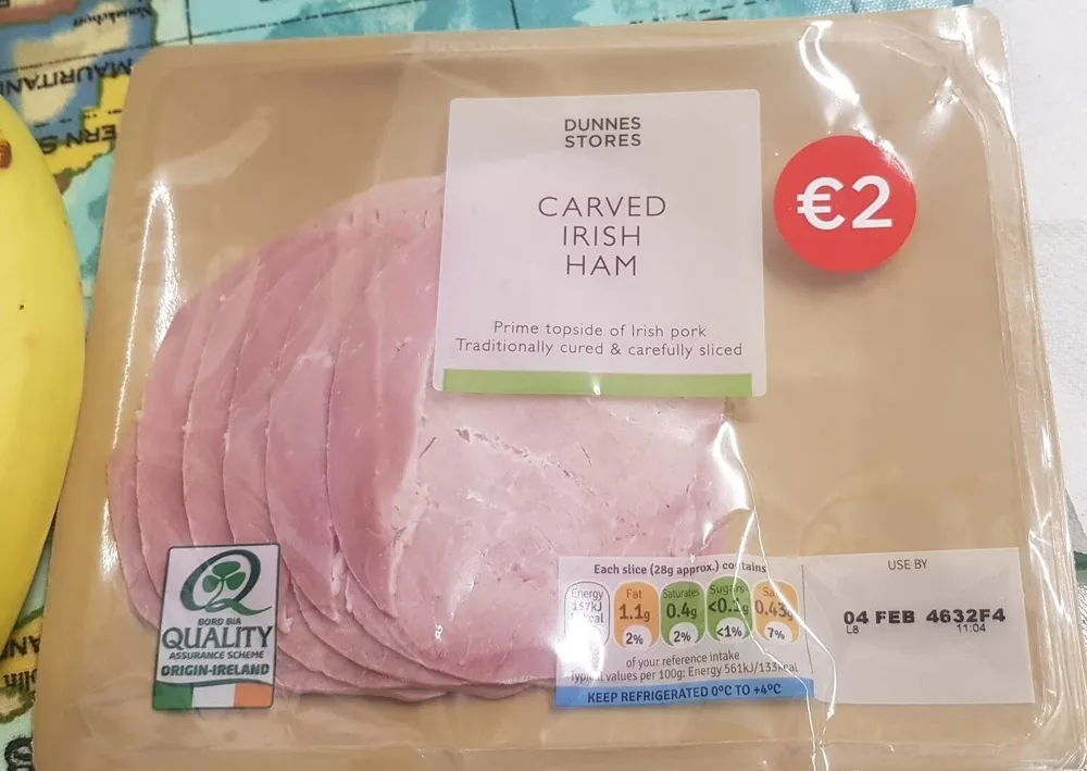 Carved Irish ham