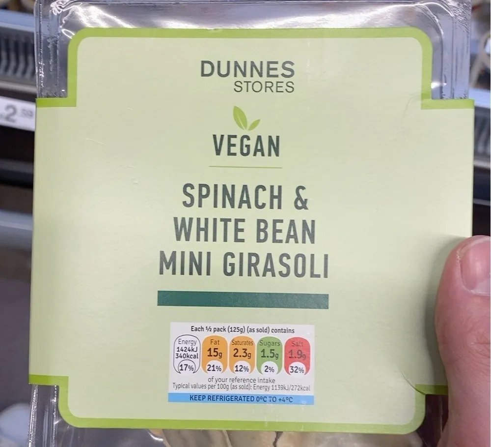 Spinach & white bean mini girasoli