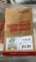 IRISH BEEF QUARTER POUNDER STEAK BURGERS