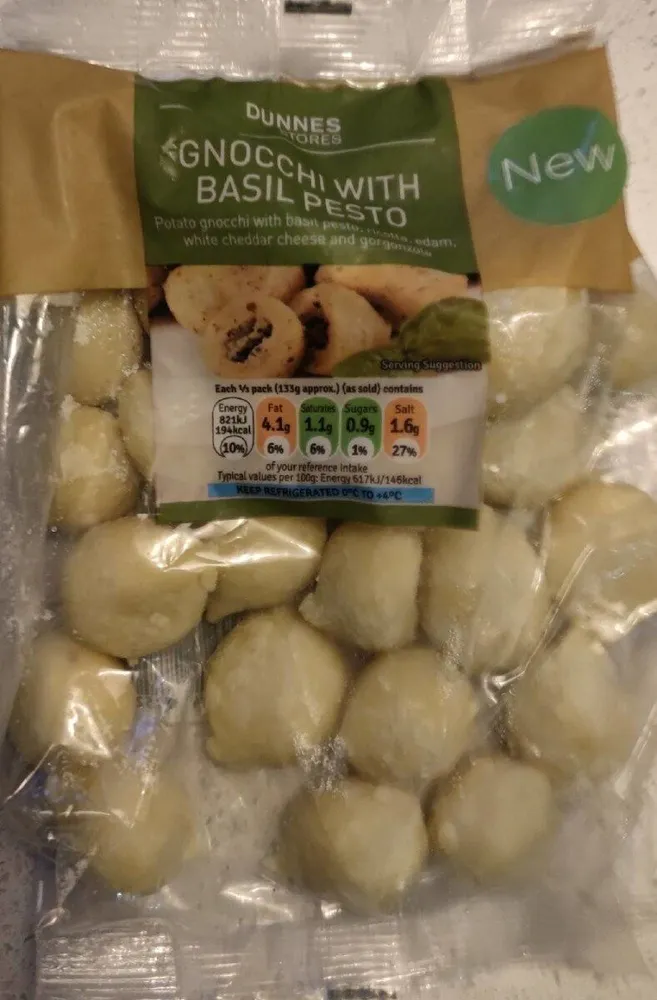 Gnocchi with basil pesto