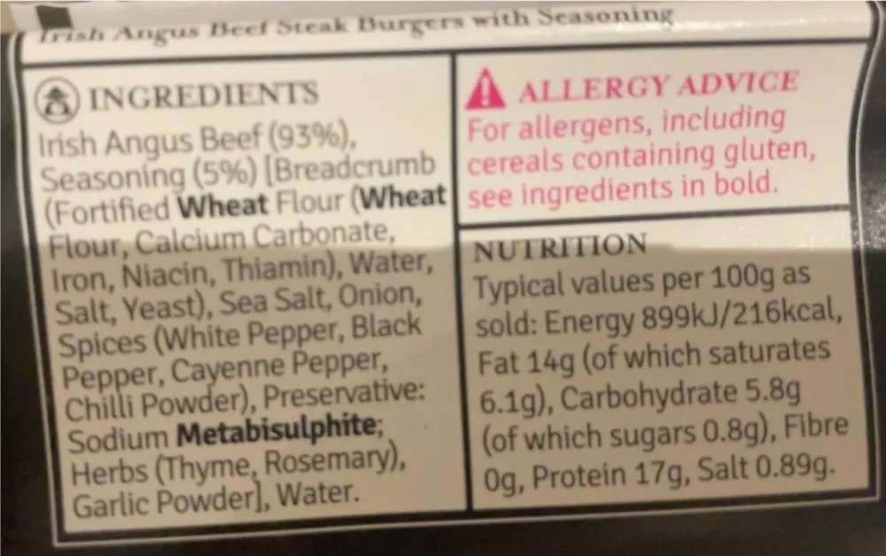Irish Angus Ultimate Steak Burgers