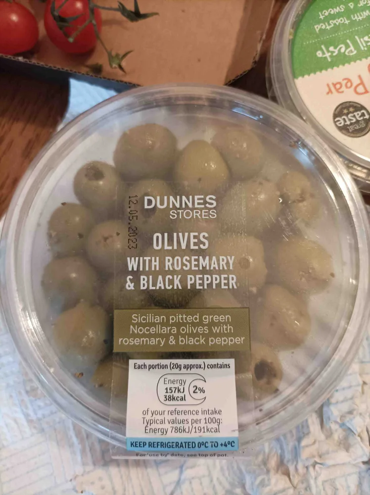 Olives with Rosemary and Pepper