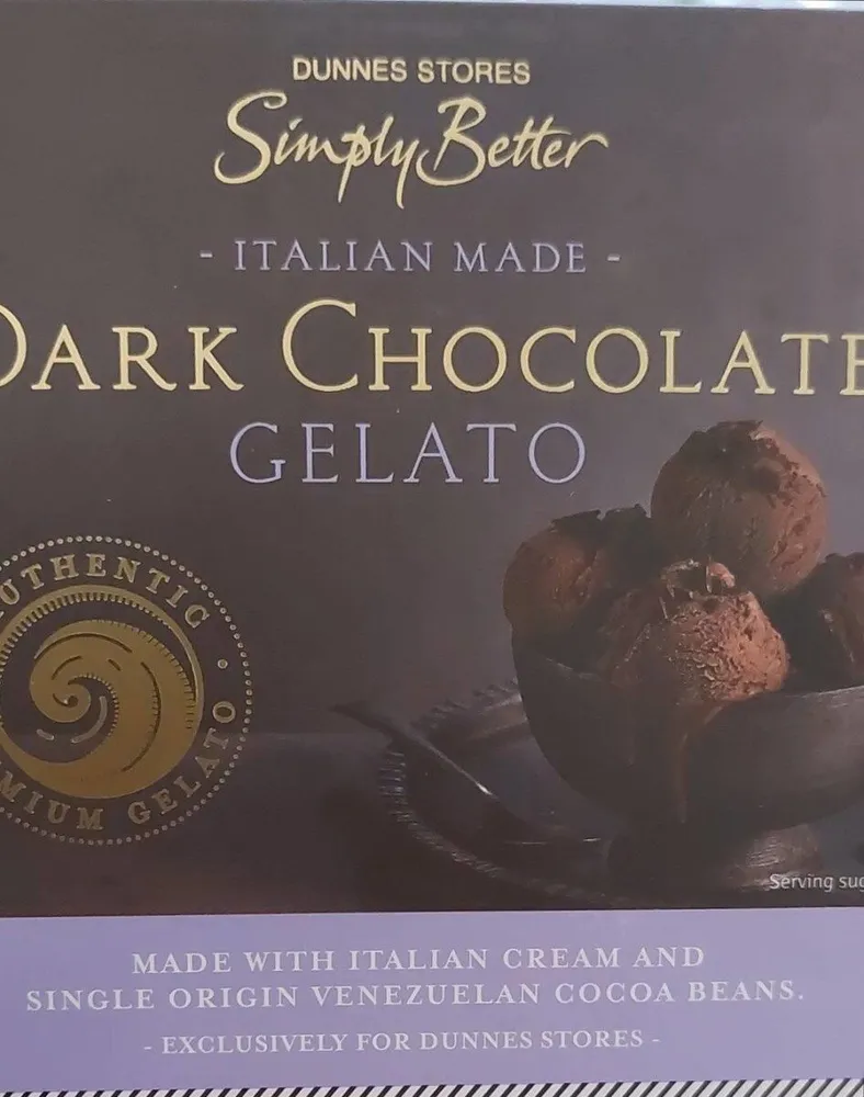 Dark chocolate gelato