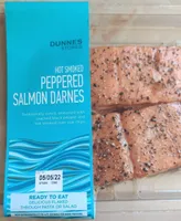 Hot smoked peppered salmon darnes
