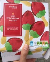Mini strawberry lollies
