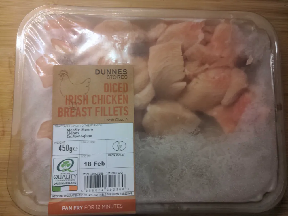 Diced Irish Chicken Breast Fillets