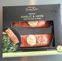 Garlic herb salmon darnes