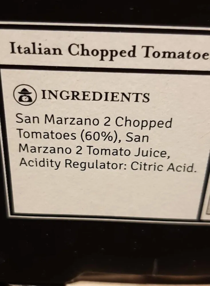 Chopped tomatoes