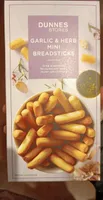 Garlic and herb mini bread sticks