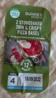 2 Stonebaked thin crispy pizza bases
