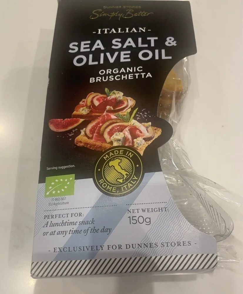 Italian sea salt & olive oil organic bruschetta