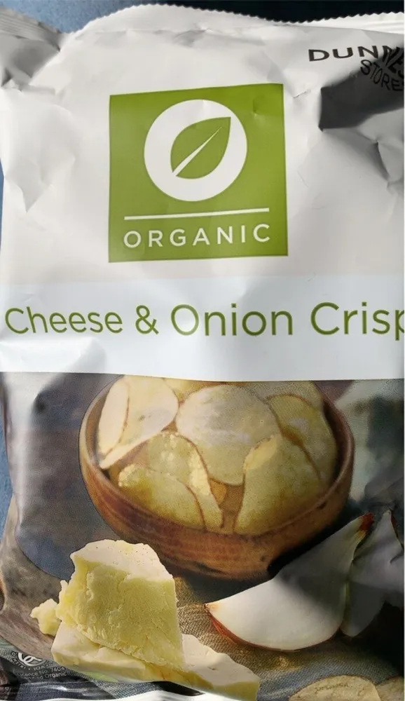 organic cheese & onion crisps