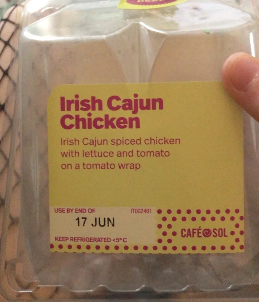 Cajun chicken wrap