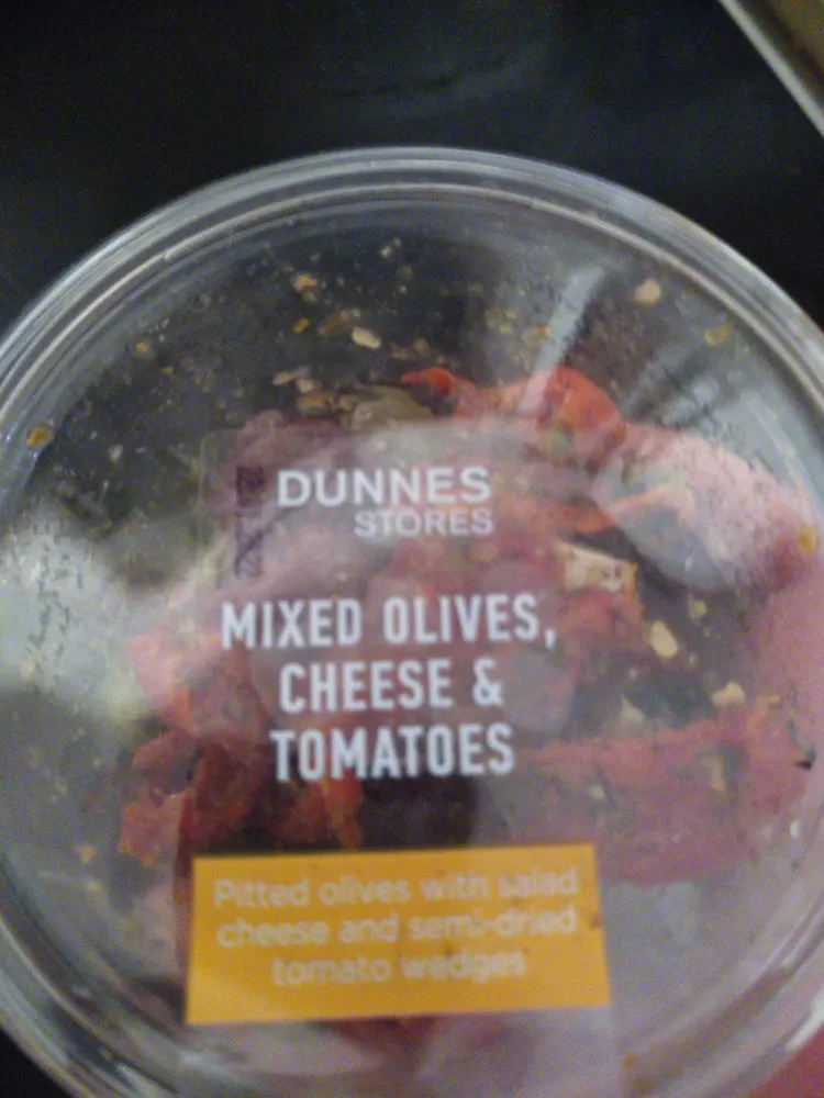 Mixed olives cheese tomatoes