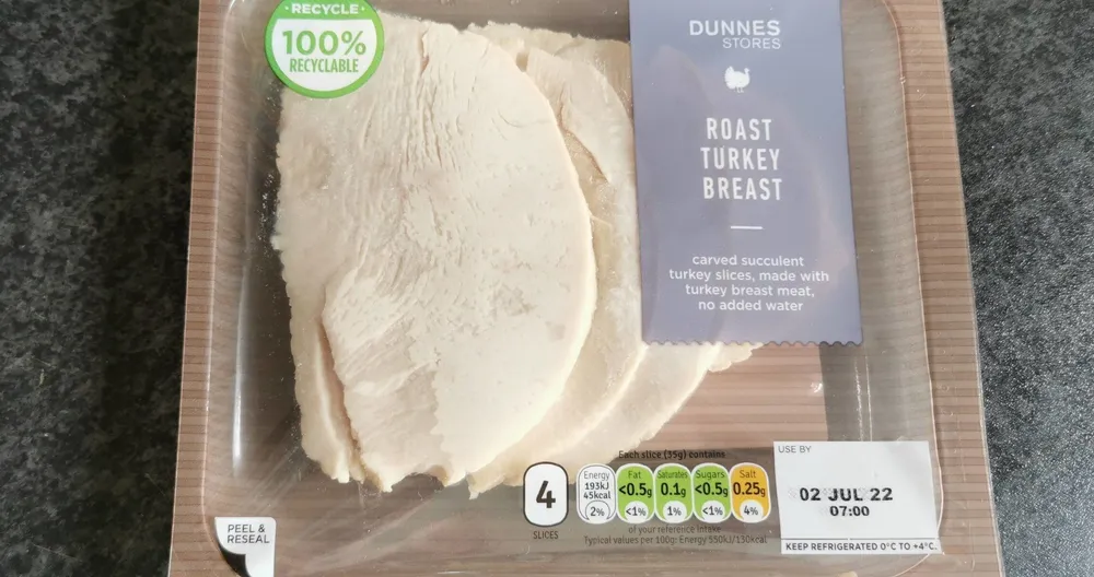Roast turkey slices