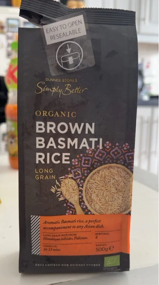 Organic brown basmati rice