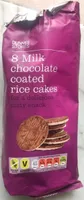 Milk chocolate coated rice cakes