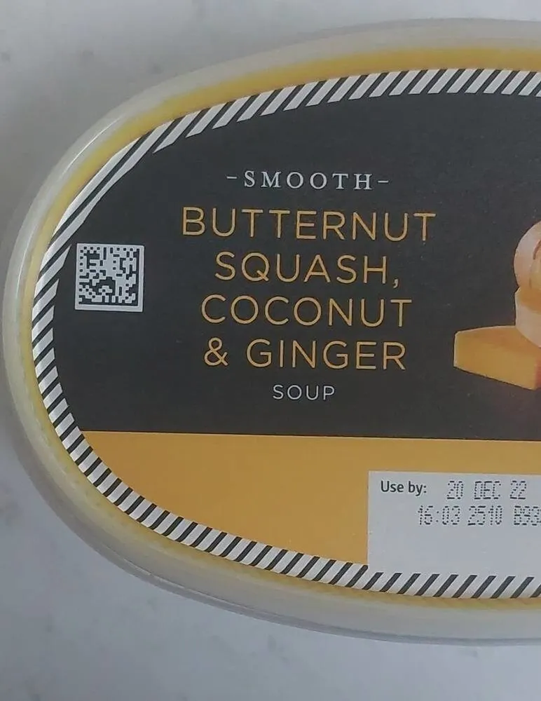 Butternut squash coconut and ginger soup
