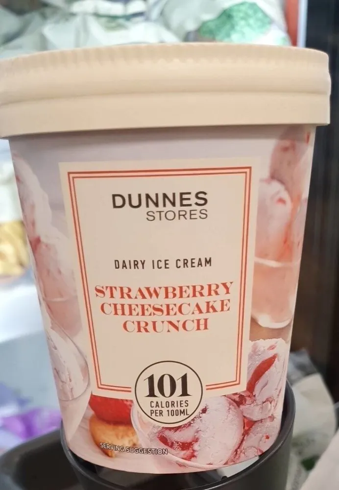 Dairy Ice-cream Strawberry cheesecake crunch