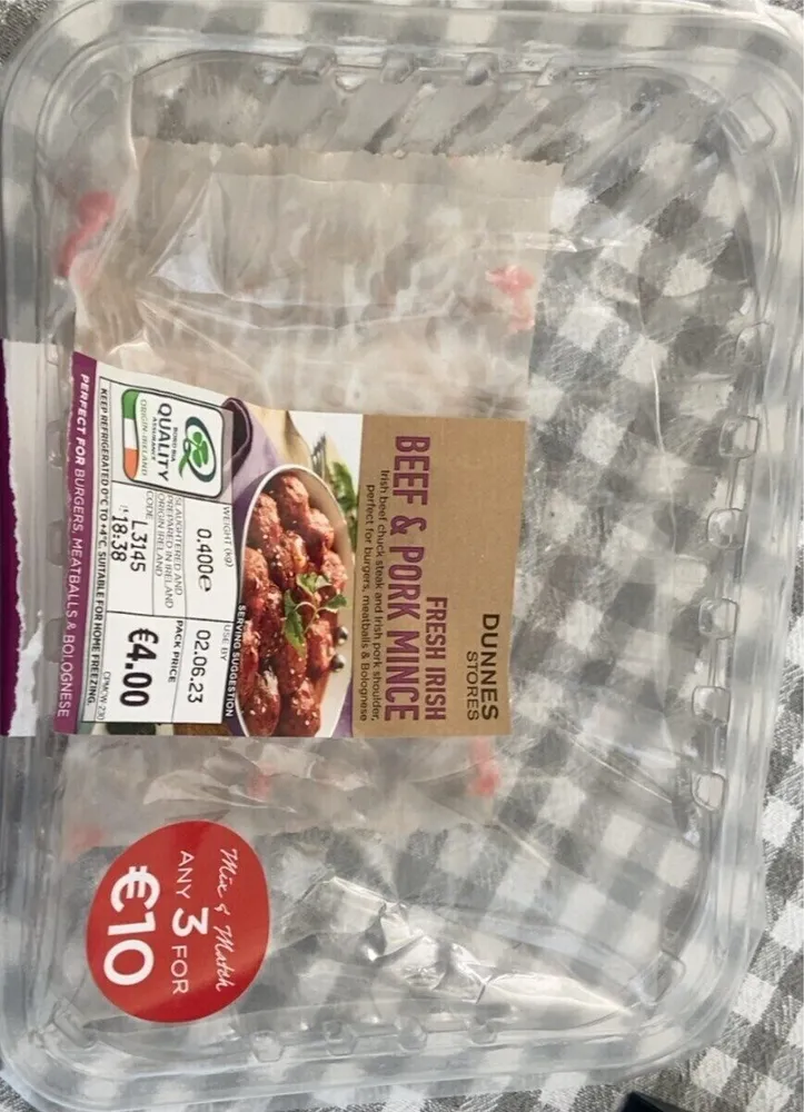 Beef and pork mince