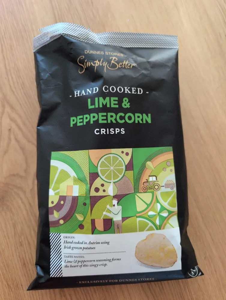 Lime And Peppercorn Crisps