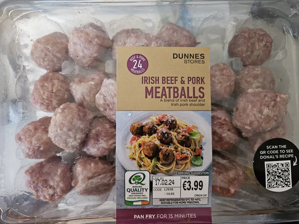 Irish Beef and pork Meatballs