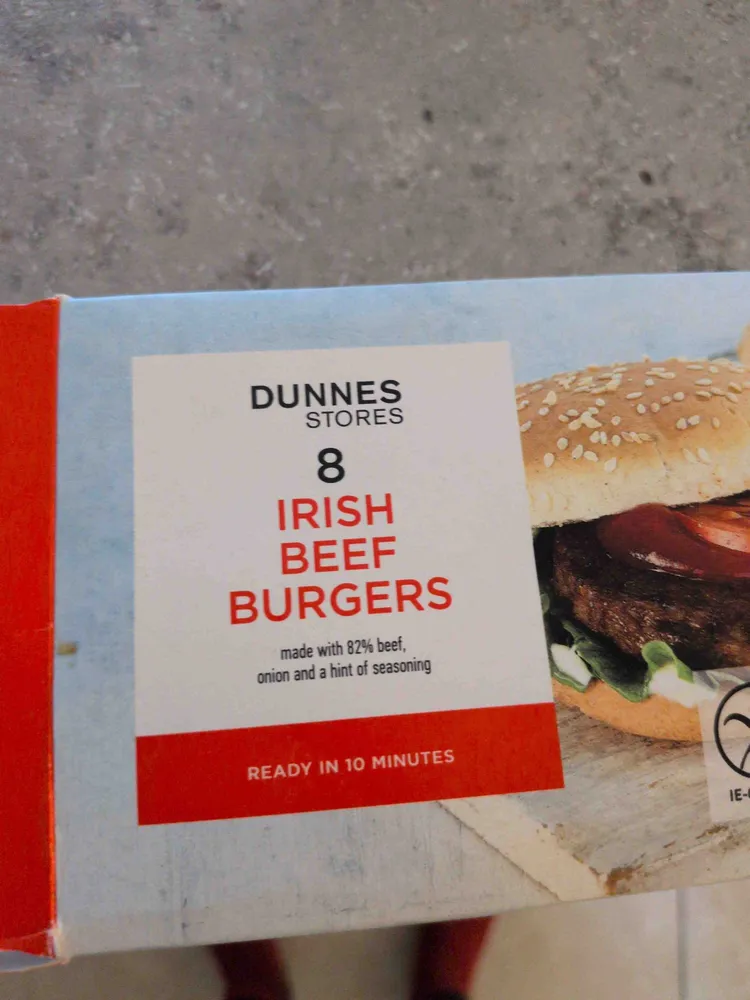 Irish beef burgers