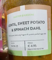 Lentil, Sweet Potato & Spinach Dahl