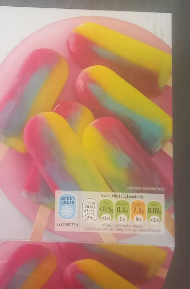 Sour fusion lollies