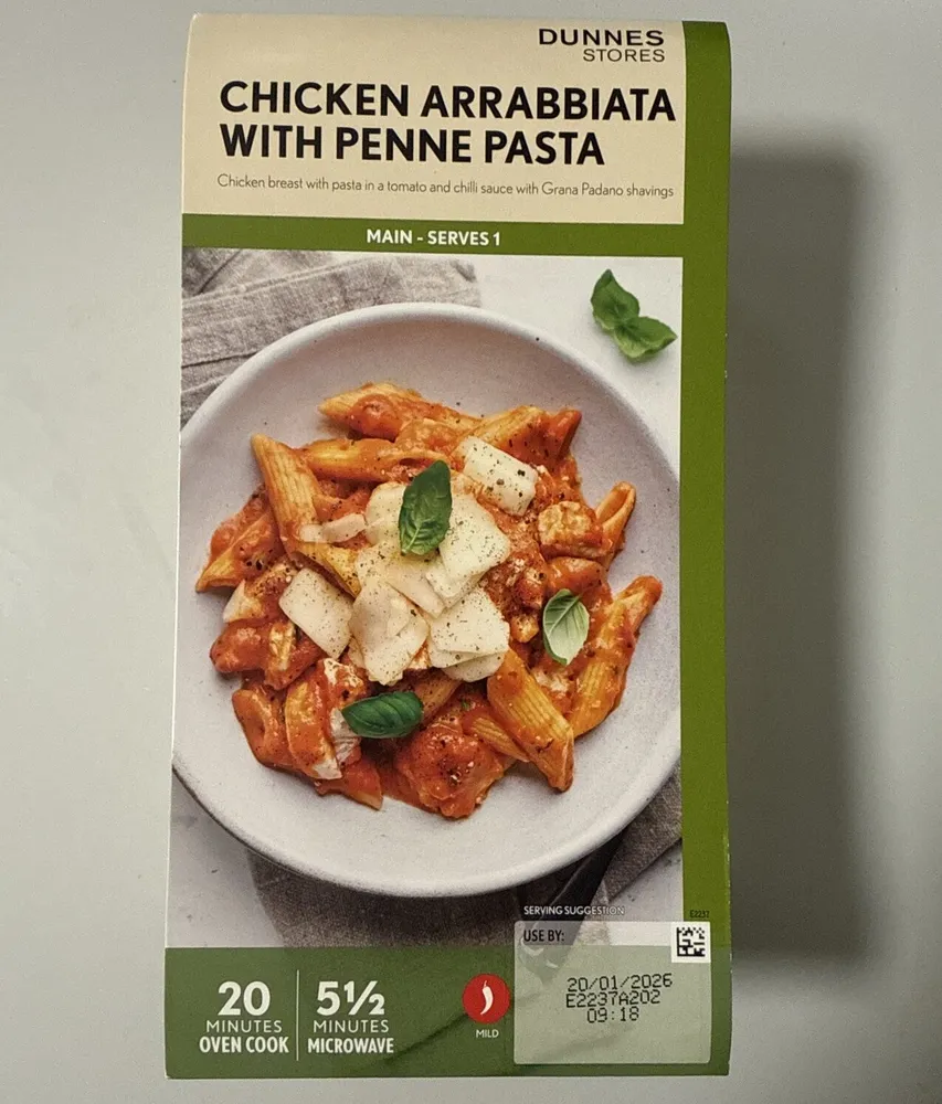 CHICKEN ARRABBIATA WITH PENNE PASTA