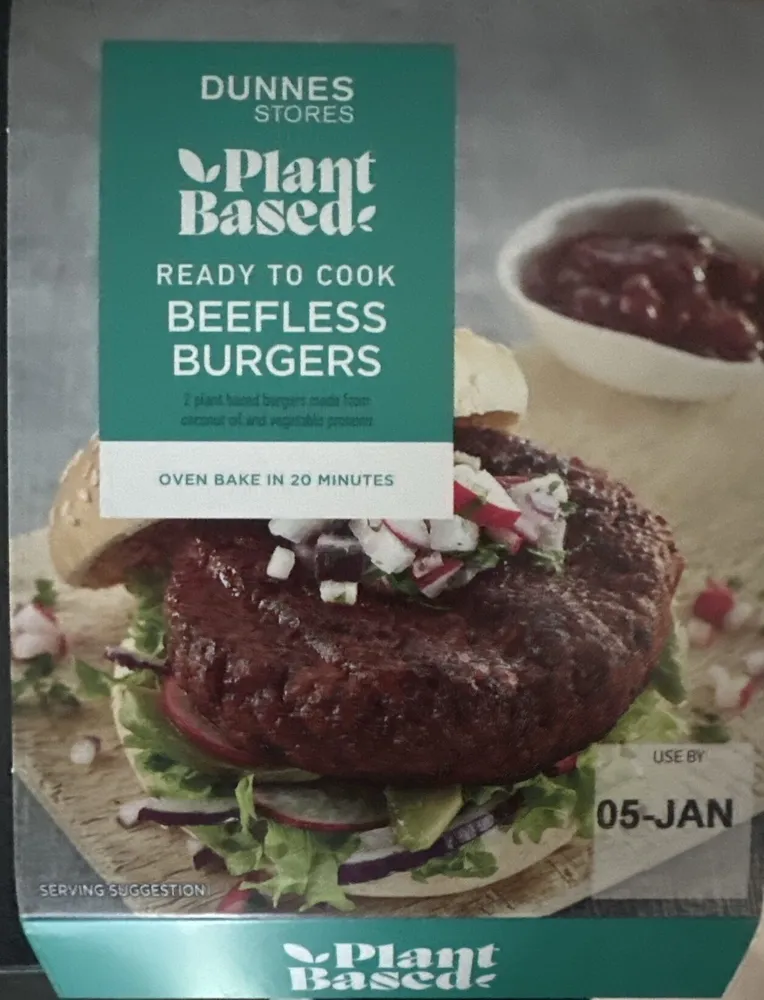 Plant base beefless burgers