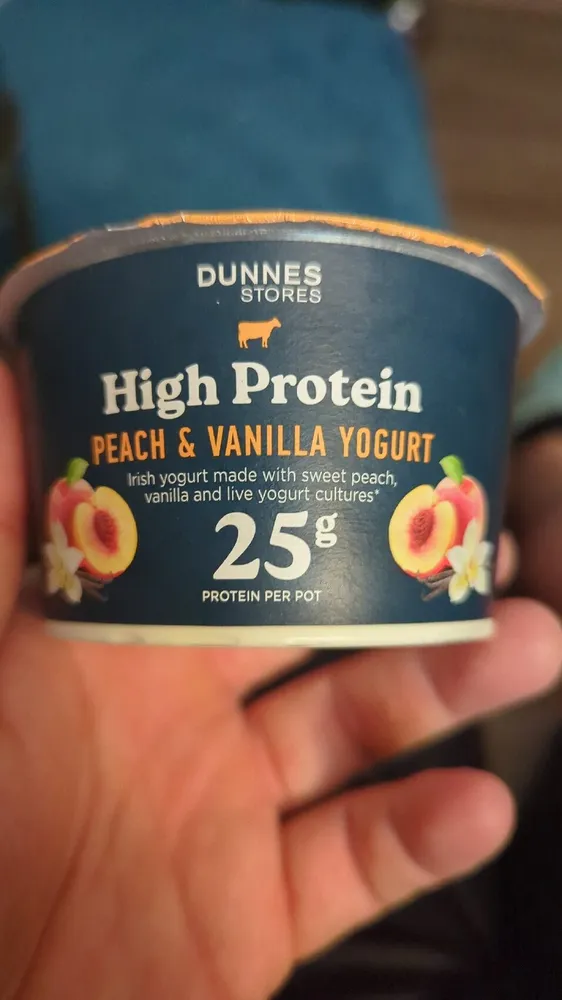 High Protein Peach & Vanilla Yogurt