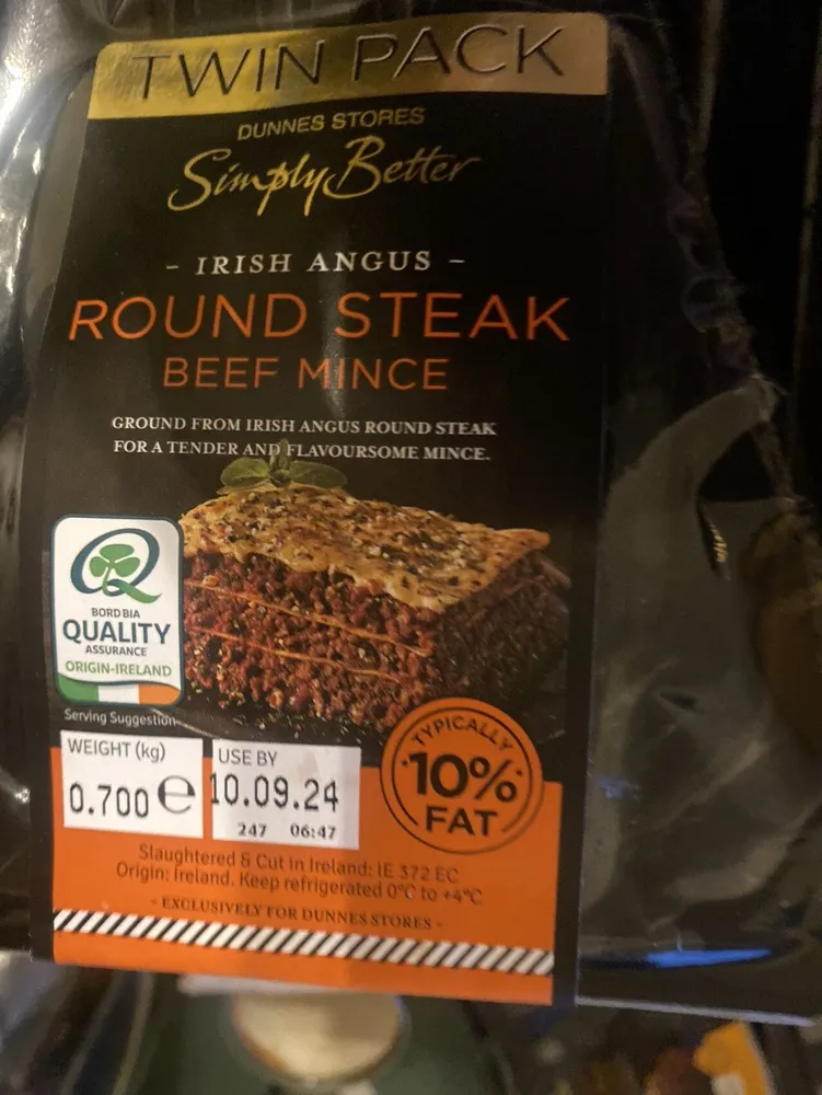 Round Steak Beef Mince