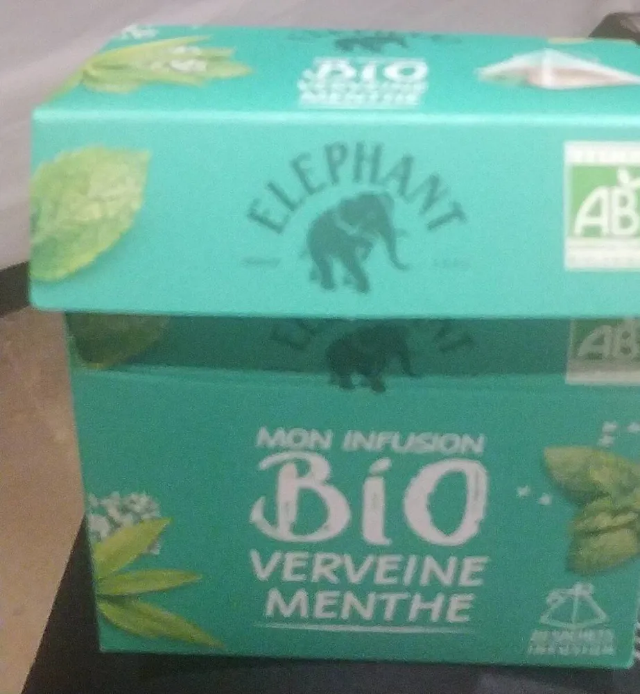 Infusion bio verveine menthe éléphant