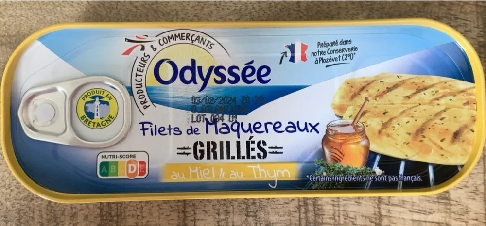 Filets de maquereaux miel thym