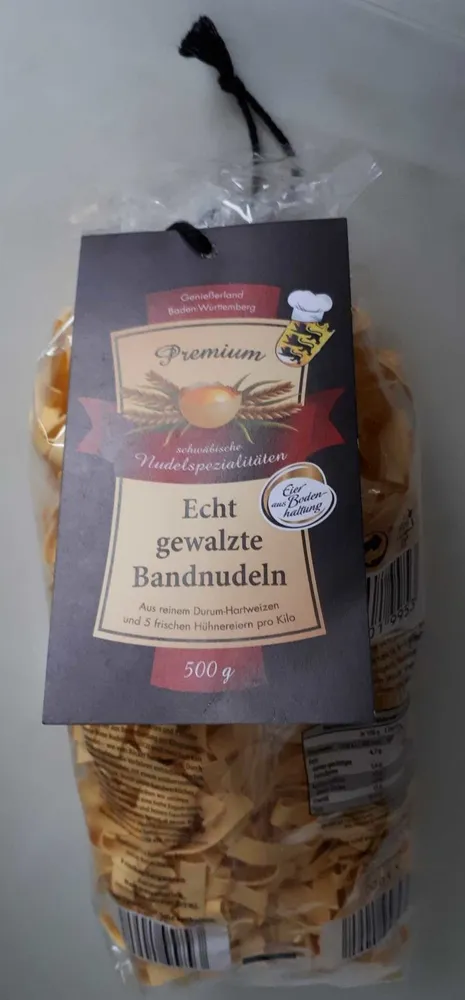 Echt gewalzte Bandnudeln