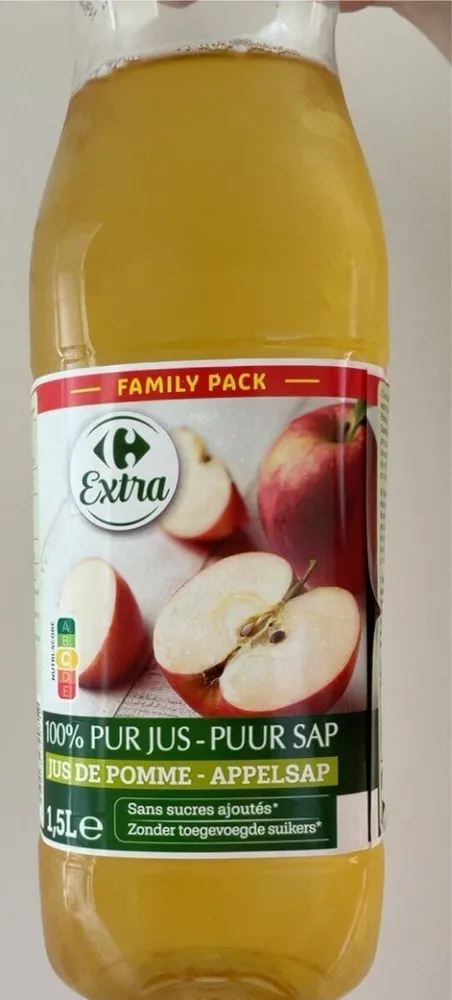 Jus de pommes 100% pur jus